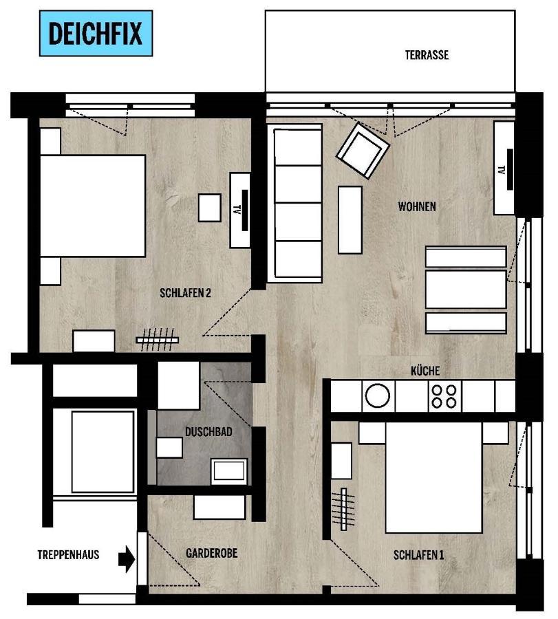 Ferienwohnung Ankerix&Deichfix Büsum Exterior foto